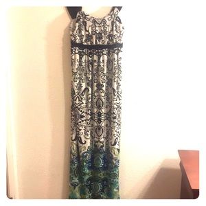 Fun patterned maxi. 
57in long